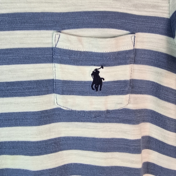 Polo Ralph Lauren Girls Striped Navy & White Short/Sleeve CottonDress SizeXL/16 - Picture 5 of 13
